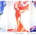 세 명의 삐에로, 33.4x24.2, oil oncanvas, 2010